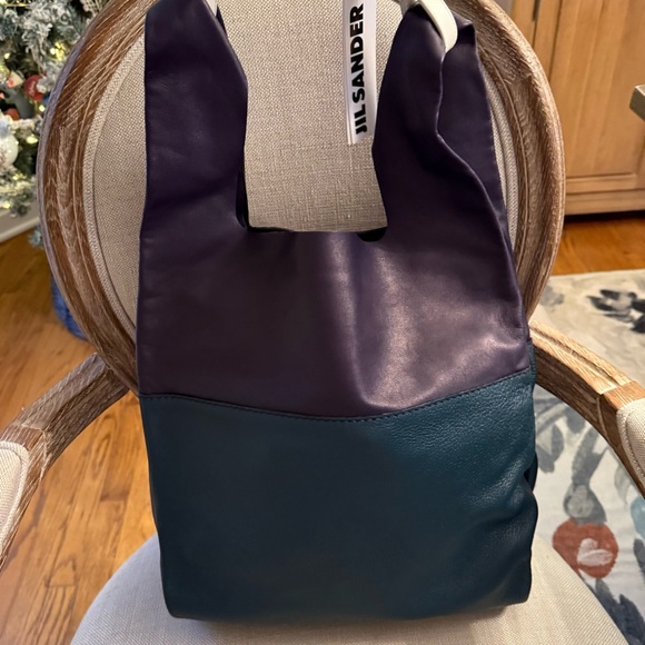 Jil Sander x Raf Simons FW2011 Bi-Color Leather Market Hobo Bag Rare - Picture 6 of 12